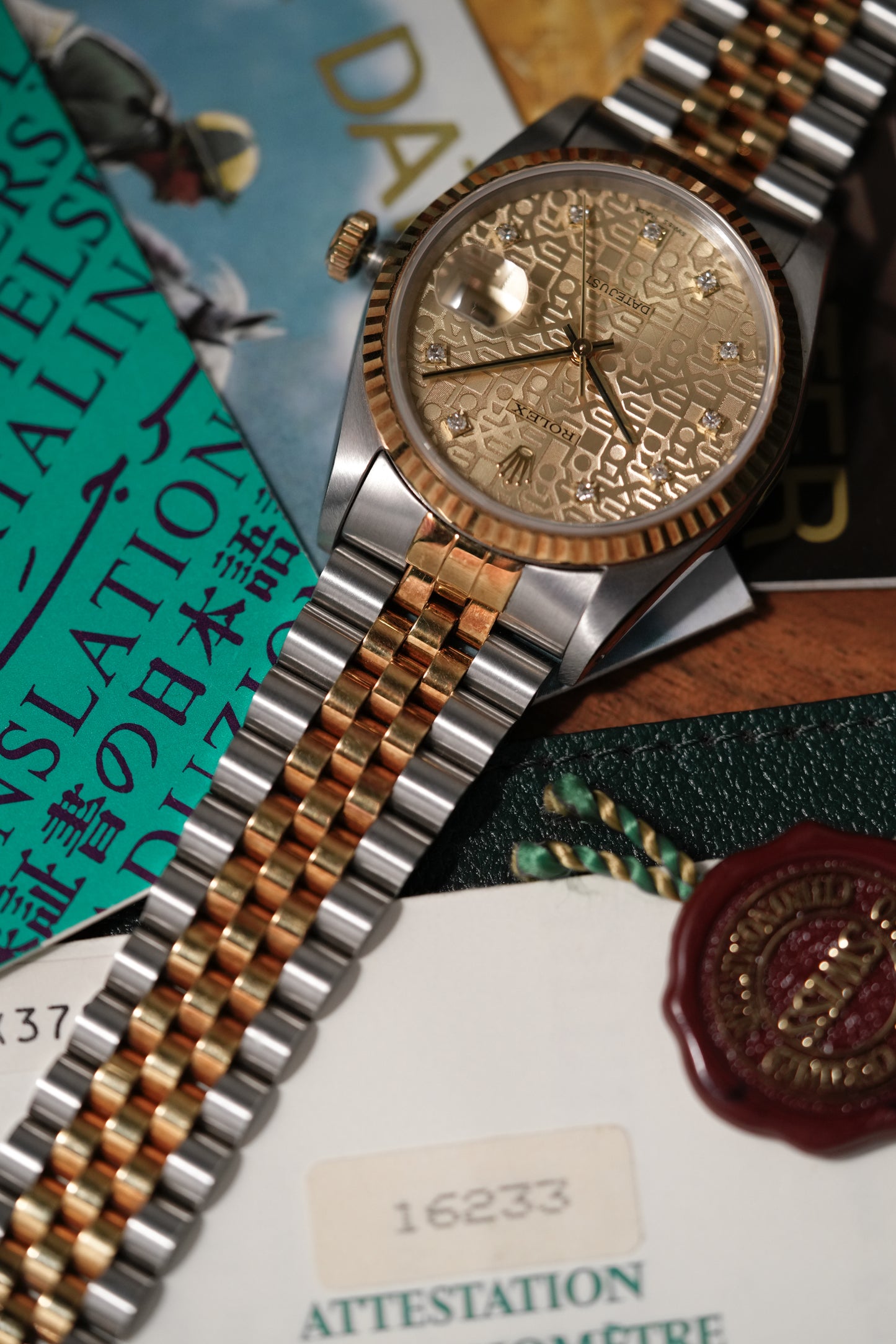 1993 Rolex Datejust Ref. 16233 – Anniversary Champagne Diamond