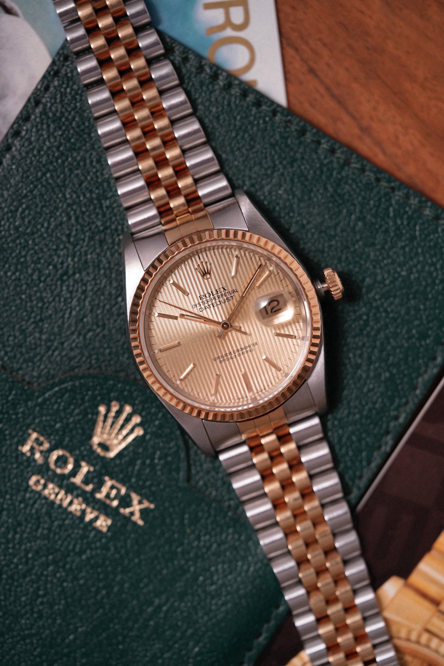 1992 Rolex Datejust Ref. 16233 – Champagne Tapestry "American Psycho"