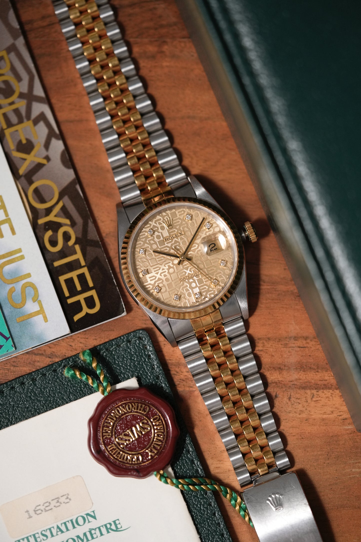 1993 Rolex Datejust Ref. 16233 – Anniversary Champagne Diamond
