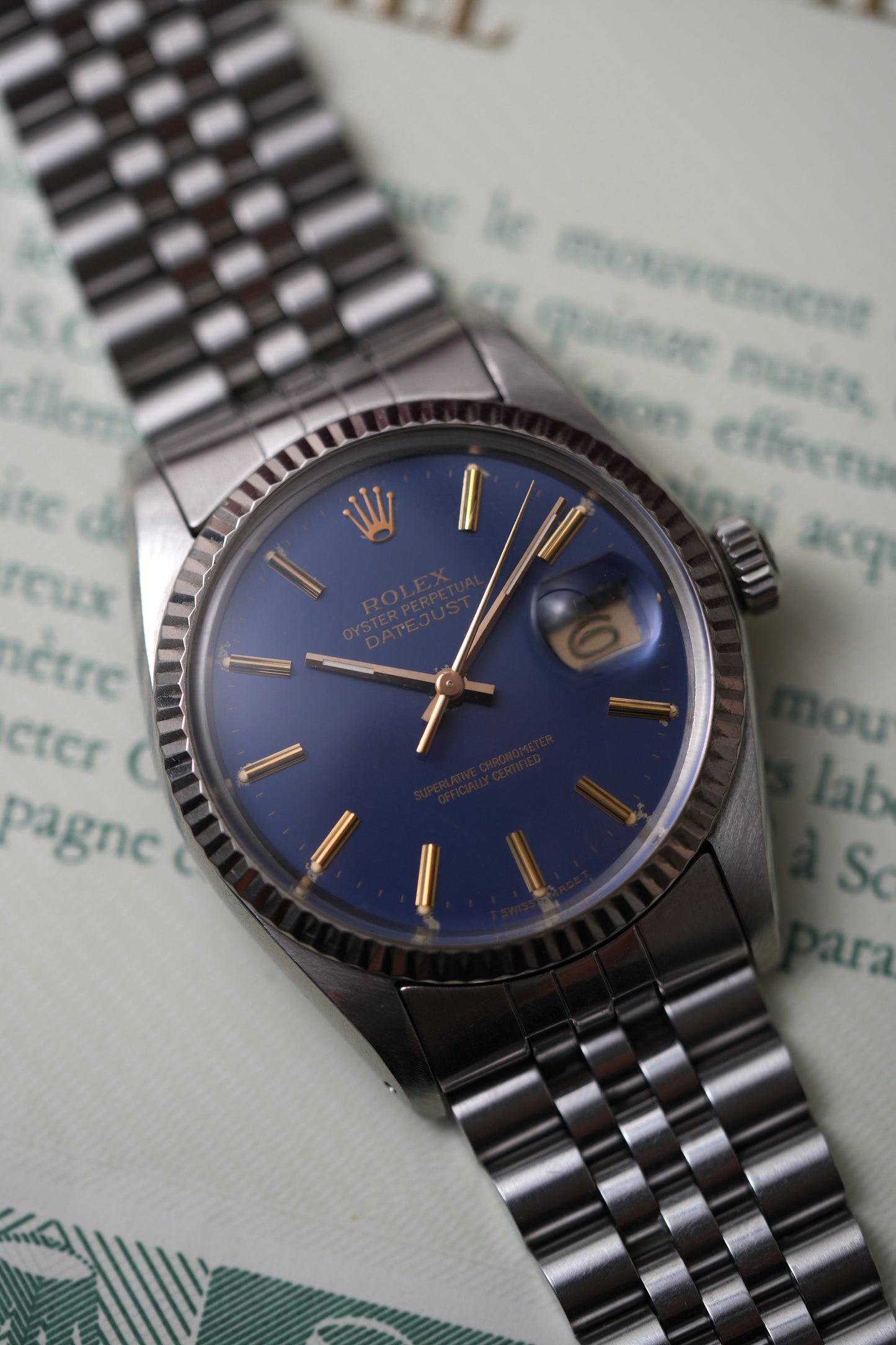 1984 Rolex Datejust Ref. 16014 – Matte Blue