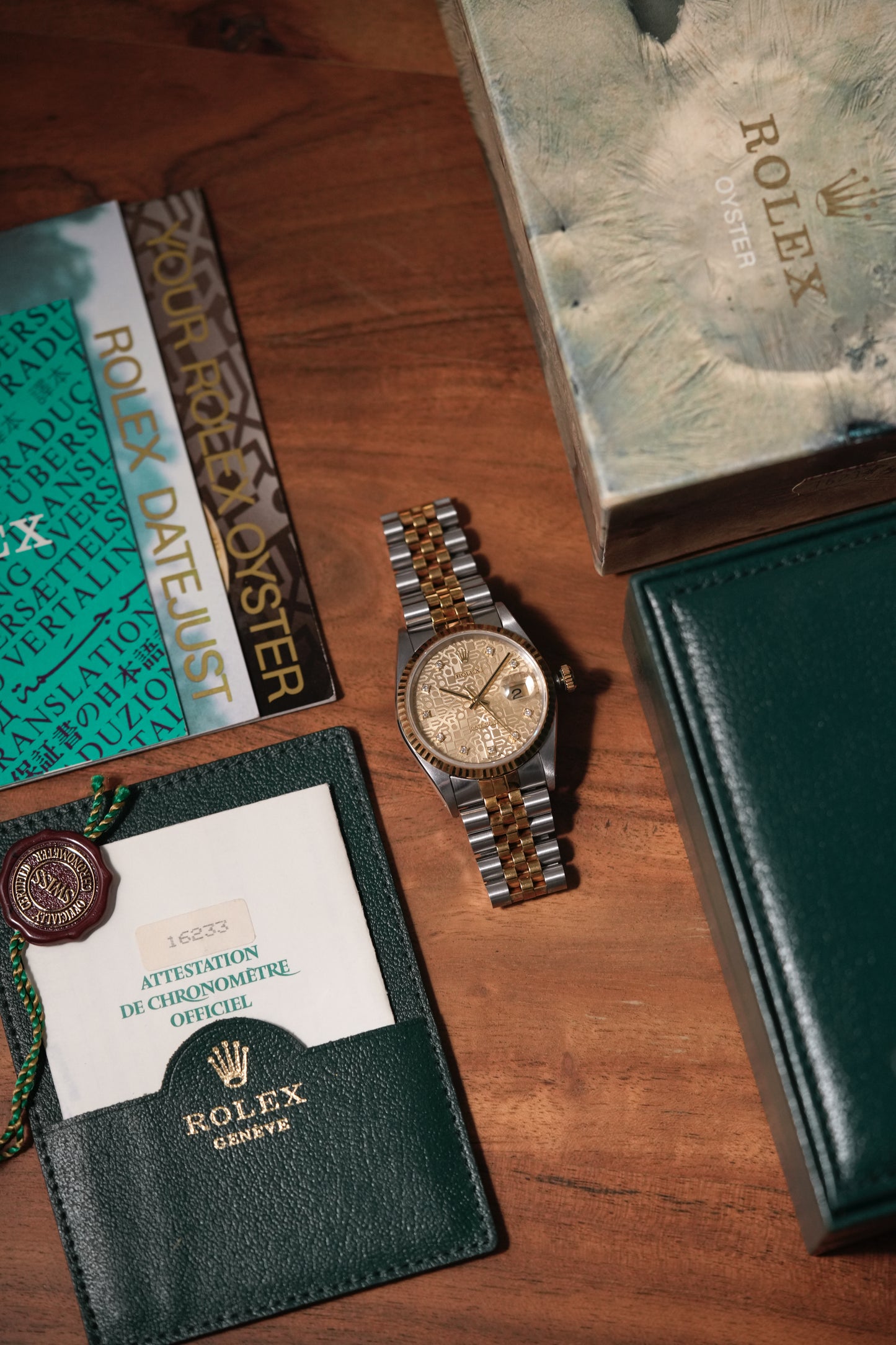 1993 Rolex Datejust Ref. 16233 – Anniversary Champagne Diamond