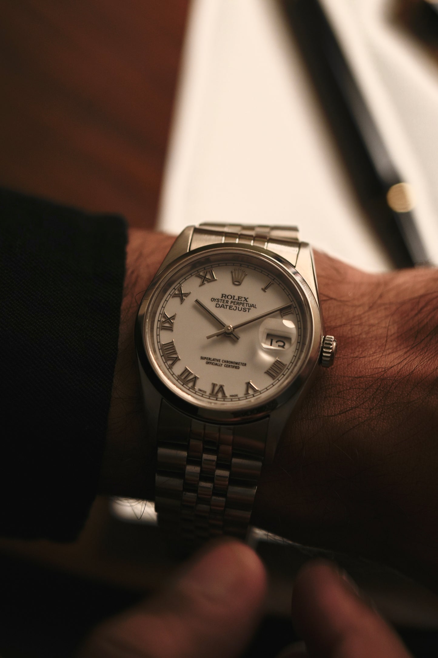 2004 Rolex Datejust Ref. 16200 – White Roman
