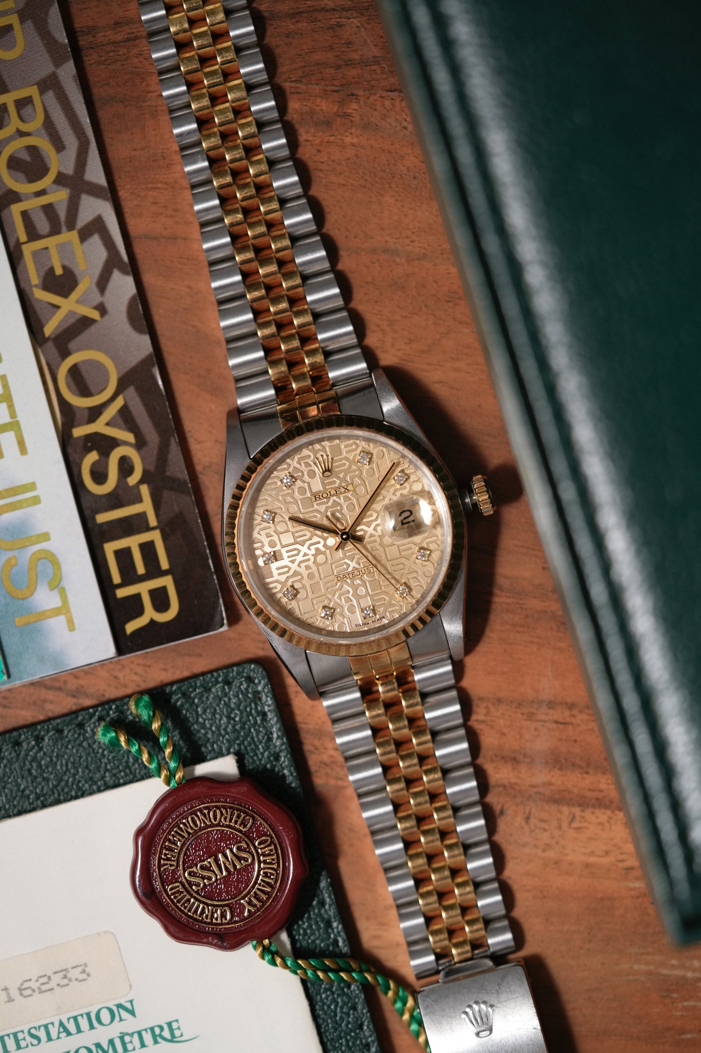 1993 Rolex Datejust Ref. 16233 – Anniversary Champagne Diamond