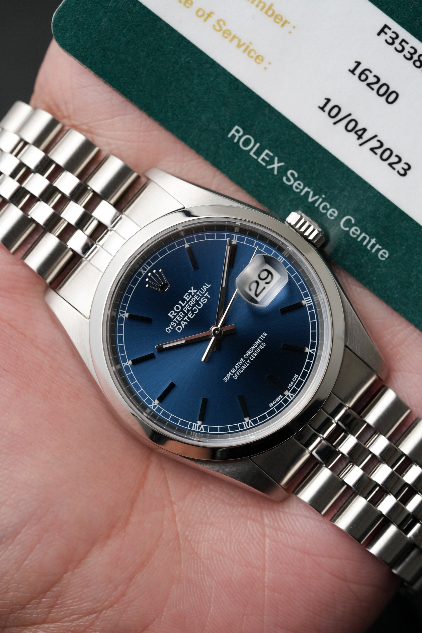 2004 Rolex Datejust Ref. 16200 – Blue