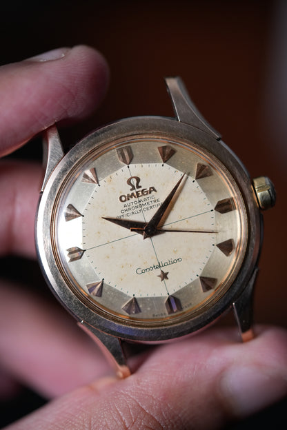 1956 Omega Constellation Pie Pan "Arrowhead" Ref. 2652-1 – Cream