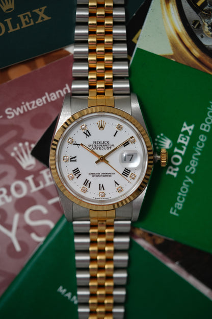 1990 Rolex Datejust Ref. 16233 – White Buckley Diamond