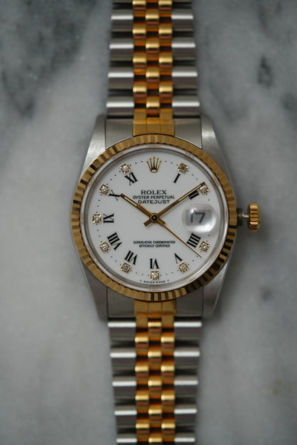 1990 Rolex Datejust Ref. 16233 – White Buckley Diamond