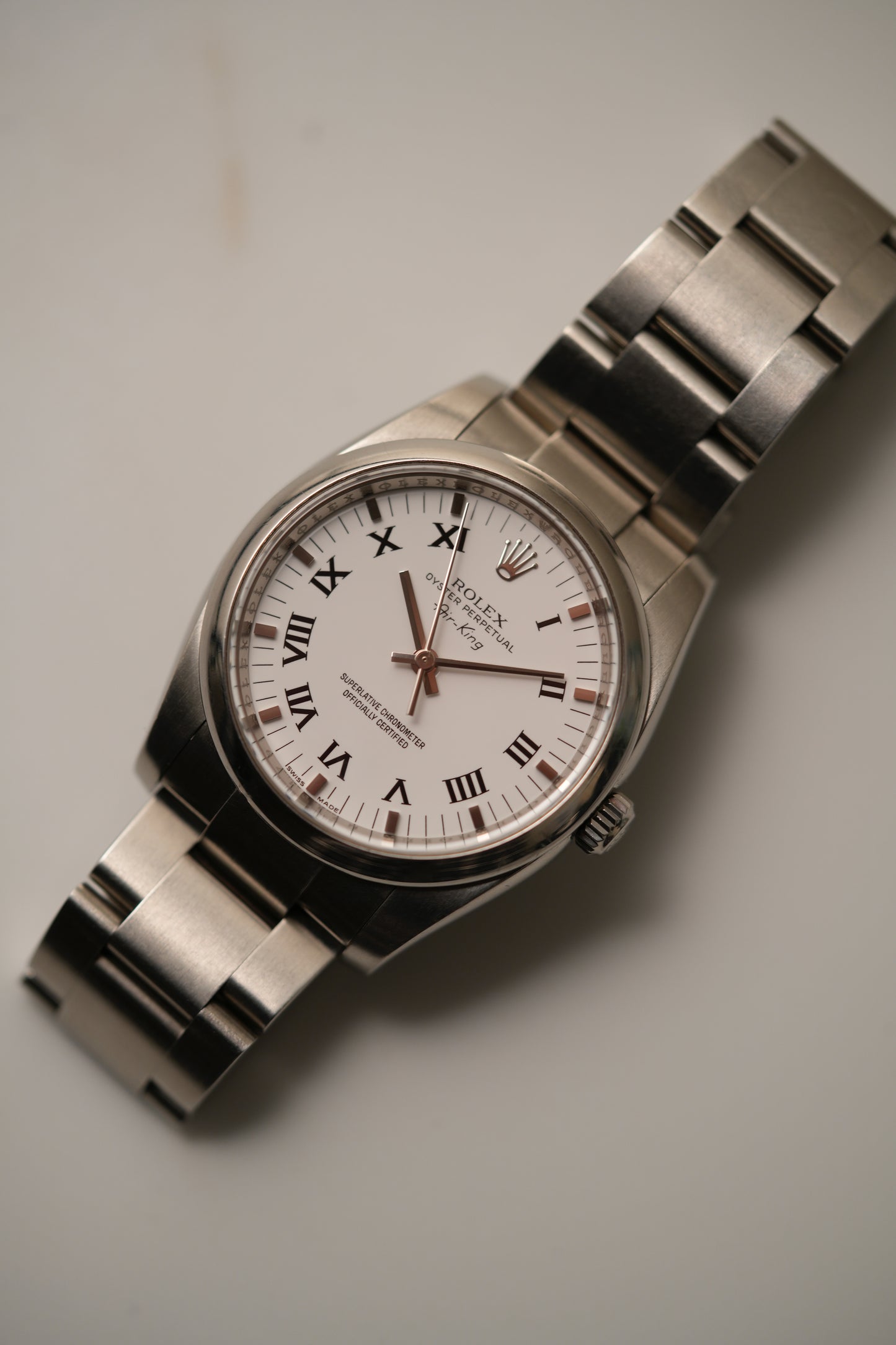 2008 Rolex Air-King Ref. 114200 – White Roman