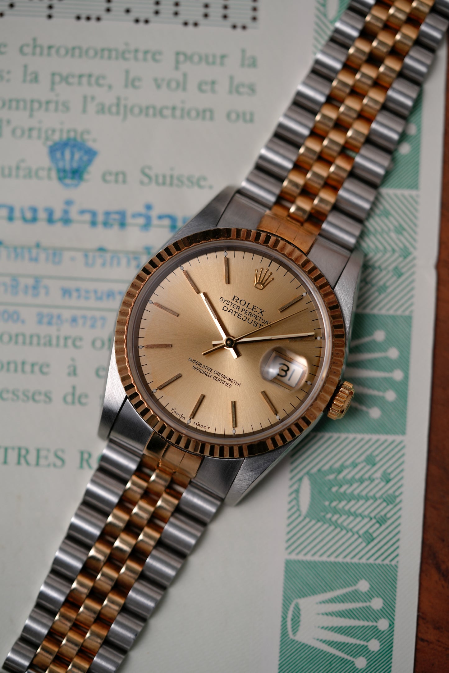 1991 Rolex Datejust Ref. 16233 – Champagne