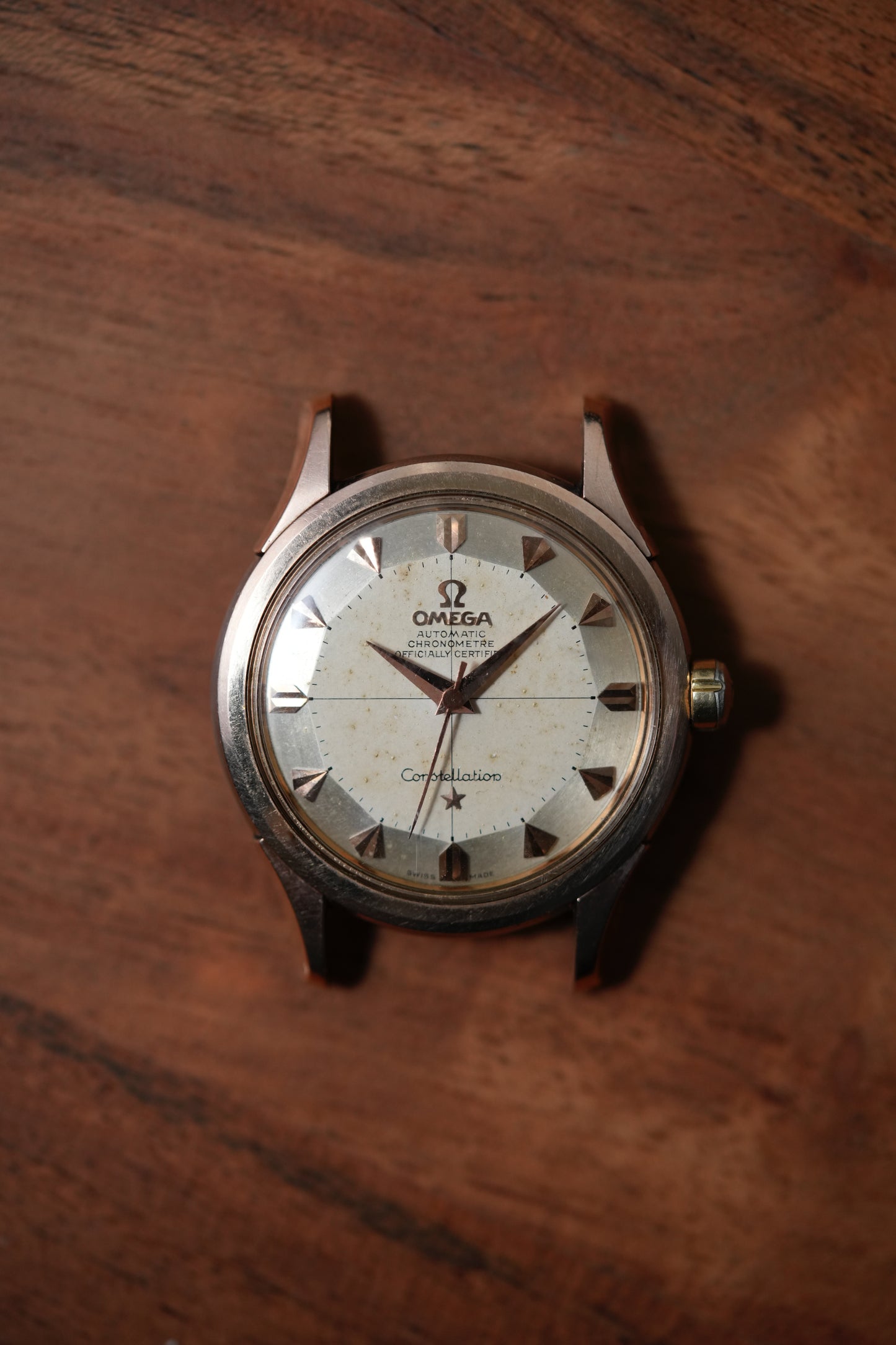 1956 Omega Constellation Pie Pan "Arrowhead" Ref. 2652-1 – Cream