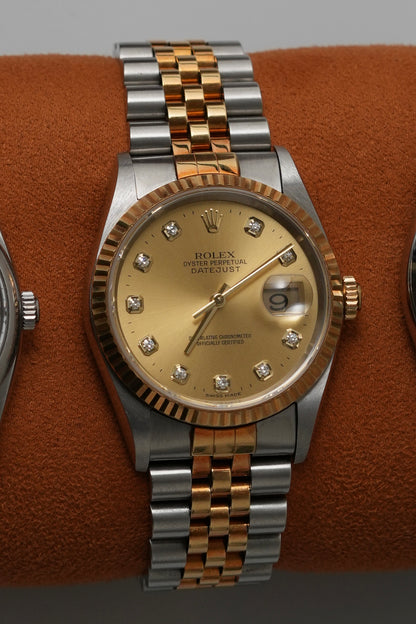 1996 Rolex Datejust Ref. 16233 – Champagne Big Diamond