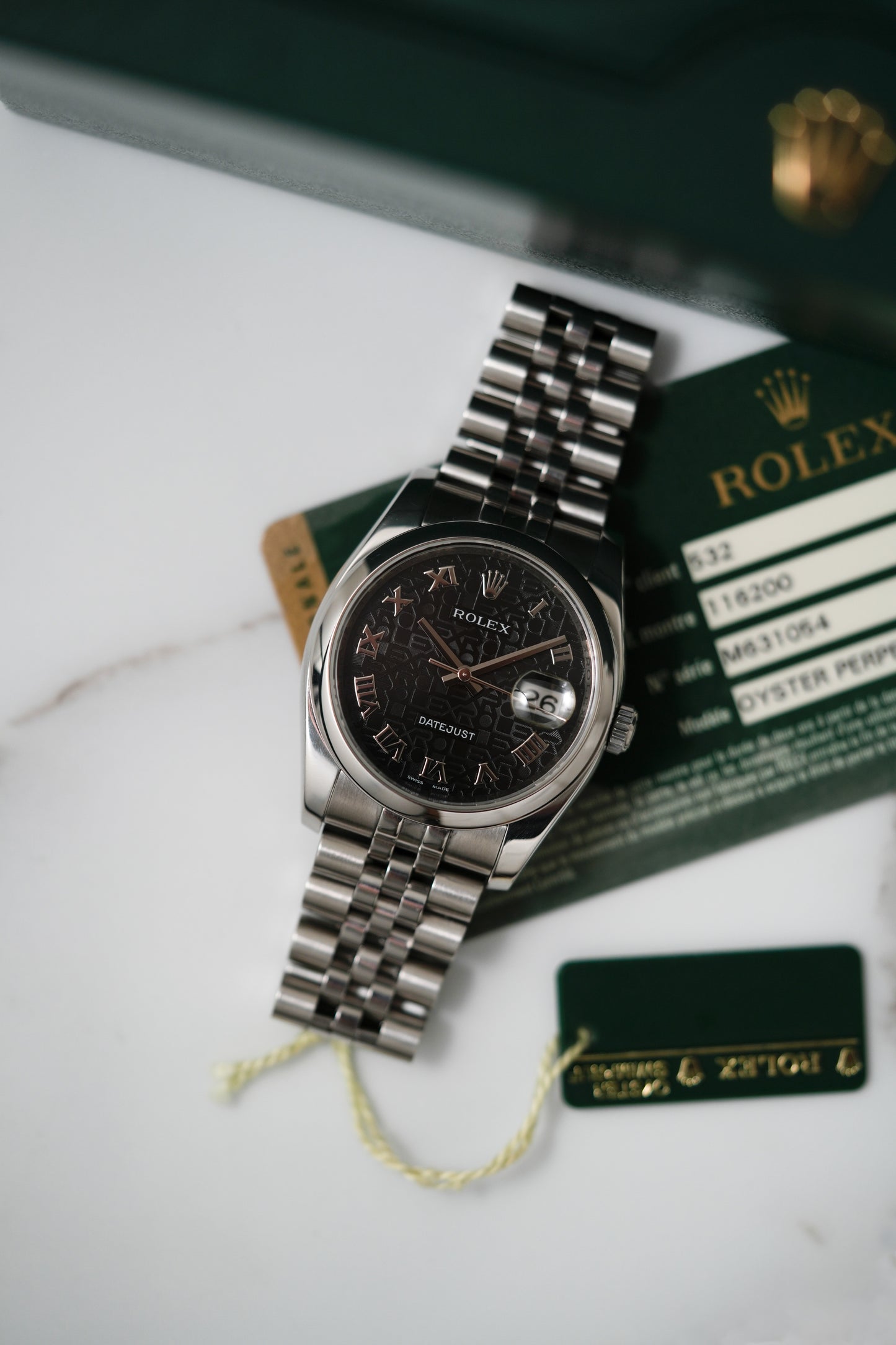 2008 Rolex Datejust Ref. 116200 – Anniversary Slate Roman