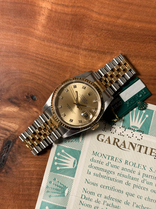 1989 Rolex Datejust Ref. 16233 – Champagne Diamond