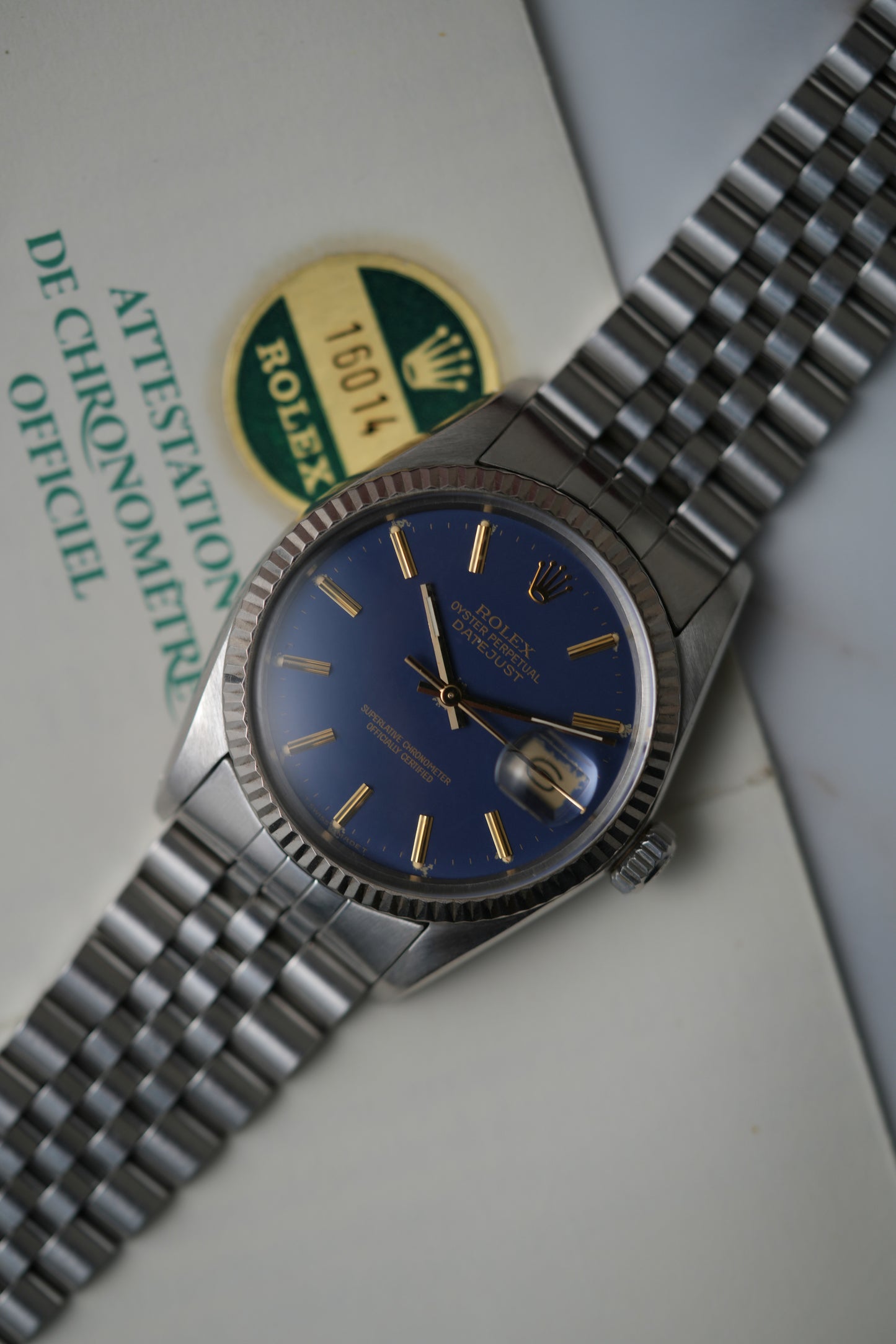 1984 Rolex Datejust Ref. 16014 – Matte Blue